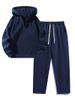Women's 2-Piece Lounge Set Notch Lapel Half Zip Sweatshirt And Wide Leg Joggers Outfit_viptrois.com