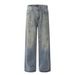 Men's Clothing Retro Jeans New Summer Style Washed Old Ink Printing Graffiti Loose Wide Leg Pants Trousers_viptrois.com