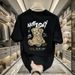 Pure Cotton Trendy Brand Bear T-shirt American Ruffian Handsome Men's Short-sleeved Summer Trendy Round Neck Loose And Versatile Top_viptrois.com