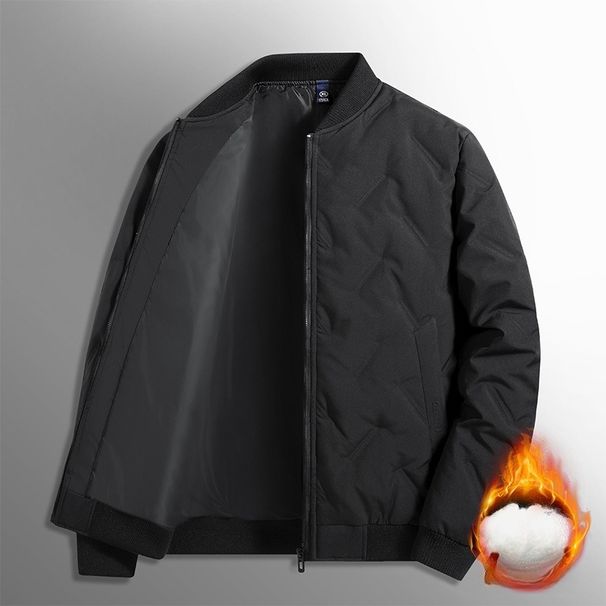 Autumn And Winter Cotton-padded Clothes Men's Fashion Versatile Baseball Collar Jacket Thickened Down Cotton-padded Clothes Middle-aged And Young Top_viptrois.com