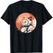 Camiseta Japonesa Minimalista De Los Años 50 Retro Gato Espacial Buena Suerte Kanji Hecha En EE. UU._viptrois.com