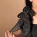 2025 Korean Style Polka Dot Tie Hair Band High-end Feel Women's Scarf Autumn Winter Thin Neck Warmer Long Strip_viptrois.com