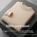 Pure Autumn Winter Pure 100% Wool Half Turtleneck Pullover Thickened Plus Size Cashmere Sweater Men Inner Layer Base Shirt_viptrois.com
