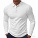 Men's Breathable Waffle Polo Shirt – Quick-Dry Long-Sleeve Golf & Casual Tee For Spring & Autumn_viptrois.com