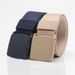 Canvas belt men's and women's belt youth metal-free automatic buckle casual outdoor student military training belt_viptrois.com