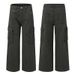 Relaxed-Fit Cargo Pants With Adjustable Waist Workwear Style Drop-Cuff Casual Trousers For Men_viptrois.com