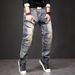 Spring And Autumn New Products Heavy Industry Washing Jeans Men's American High Street Loose Nostalgic Retro American Straight Pants_viptrois.com