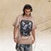 Men's Distressed Ripped Washed T-Shirt, American Style Trendy Short Sleeve Top_viptrois.com