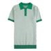 Men's Clothing Light Luxury Men's Plaid Ice Silk Knitted Short Sleeved Lapel T Shirt Men's Summer Slim Breathable Half Sleeved Casual POLO_viptrois.com