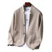 1 2025 Men's Korean Version New Suit Collar Solid Color Cardigan Fashion Casual Youth Cross-Border Knitted Sweater Jacket_viptrois.com