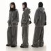 Men's Clothing New Autumn And Winter Ripped Cotton Terry Sweatpants Men's Loose Straight Casual Sports Wide Leg Pants Cross Border American Trend_viptrois.com