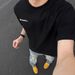 Cleanfit Back Floral Print Short Sld Men's Summer Fashion Brand Front Shoulder Small Collar T-shirt American Half_viptrois.com
