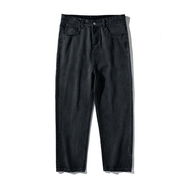 Men's Clothing Japanese Straight Loose Jeans Men's Spring Washed Drape Pants Retro Basic Versatile Casual Trousers_viptrois.com