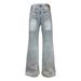 American High Street Flared Jeans For Men Cleanfit Vintage Washed Loose Fit Versatile Trendy Pants_viptrois.com