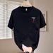 Men's Retro Number 7 Short Sleeve T-Shirt High Street Style Heavyweight Pure Cotton Loose Fit Summer Top Couple Style_viptrois.com
