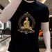 Men's Combed Cotton Short Sleeve T-Shirt round Neck Slim Fit Fashionable Print Top for Summer_viptrois.com