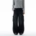 Men's Distressed Cargo Jeans - Streetwear Oversized Drop-Cut Denim Pants With Multi-Pockets For Hip-Hop & Grunge Style_viptrois.com