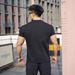 Men's Clothin Loose Fitness Short Sleeved Men's Basketball Autumn Running Training Solid Color Solona Stretch Sports T Shirt_viptrois.com