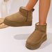 SHLIANG New Buckle Snow Boots For Women Warm Plush Lining Platform Fashion Winter Boots Woman Non Slip Suede Ankle Botas Mujer X0068_viptrois.com