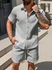 Men's Clothing Shirt Casual Loose Short Sleeved Shorts_viptrois.com