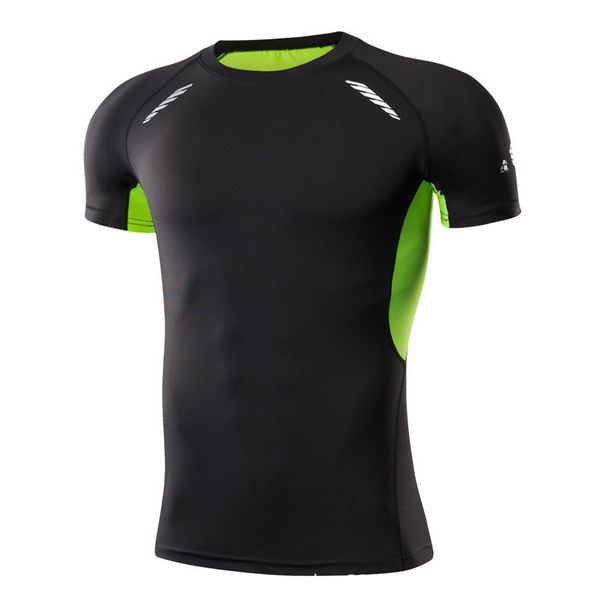 Men's Clothing Quick Drying Sports Tights Sweat Absorbing Stretch Fitness Clothes Short Sleeved Basketball Training Tights_viptrois.com