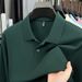 Cross-border 100% Cotton Spring And Autumn New Long Sleeve Men's Polo Shirt Breathable Solid Color Turn-down Collar_viptrois.com