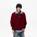 Pure Weilang's Store Autumn Winter American Retro Sweater Men's Lazy High-en Two-piece Shirt Knitte Jacket Couple_viptrois.com