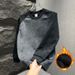 Crew Neck Men's Sweater Contrasting Color Design Sense Casual Clothes Fashionable Tie-dye Splicing Versatile Top Light Luxury Korean Version_viptrois.com