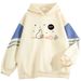 American Style Color Block Sweatshirt For Men, Loose Fit, Niche Cat Print Pullover, Cool And Stylish Outerwear_viptrois.com