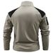 Men's Clothing Quick-Dry Long Sleeve Zip-Up Hoodie With Stand Collar – Lightweight & Breathable For Outdoor & Casual Wear (Black, Khaki, Army Green)_viptrois.com
