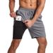 Men's Clothing Men's Running Earphone Shorts Sports Quick Drying Shorts Fitness Personality Trend Anti Exposure Shorts_viptrois.com