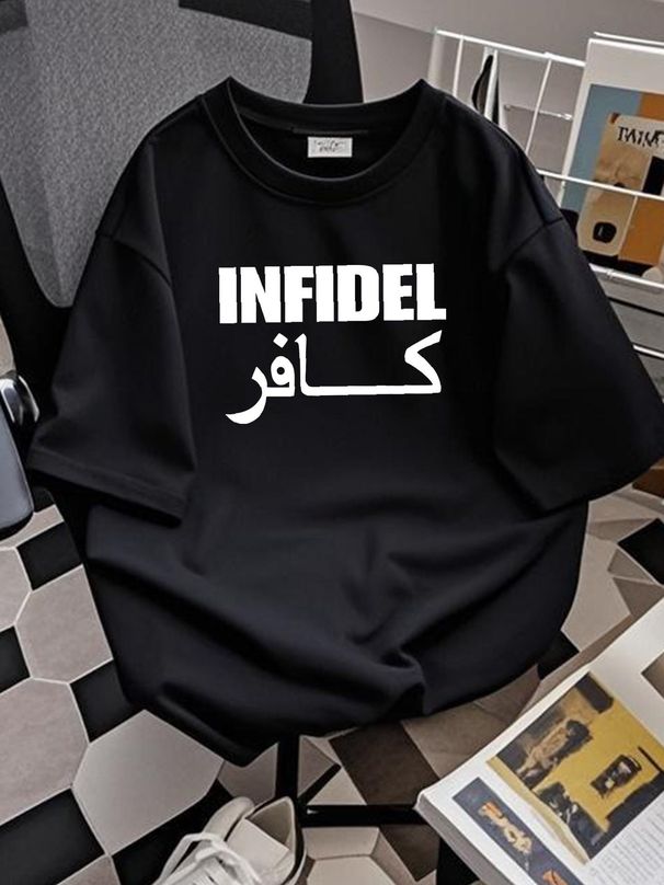 Infidel T-Shirt Tee Shirt 2A Second Amendment Stylish Soft Designer Clothes Summer Casual Breathable Streetwear Top For Everyday Wear Fashion_viptrois.com