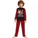 Christmas Letter plaid Christmas family suit printed home dress pajamas_viptrois.com