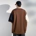 2025 New Short Sleeved Summer Thin Trendy Brand Youth Print Men's Contrasting Color T-shirt Base Top_viptrois.com