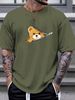 Men's Fashion Short-sleeved T-shirts Summer Slim-fit Pure Cotton Printed T-shirts Trendy Casual Versatile Tops_viptrois.com