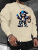 Men's Loose Casual Fashionable Cool Bear Pattern Printed Round Neck Long Sleeved Sweatshirt For Autumn And Winter_viptrois.com