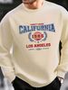 Men's Loose Casual Fashion California Letter Pattern Printed Round Neck Long Sleeved Pullover Hoodie For Autumn And Winter_viptrois.com