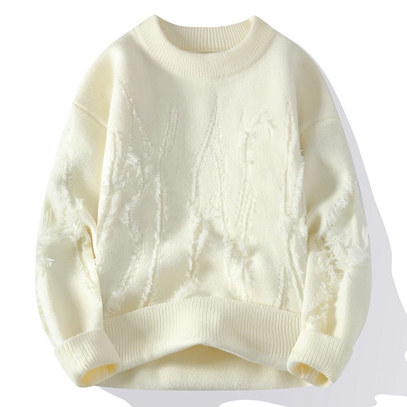 Men's Crew Neck Pullover Thickened Thermal Clothes Young And Loose Casual Men's Sweater_viptrois.com