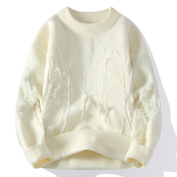 Men's Crew Neck Pullover Thickened Thermal Clothes Young And Loose Casual Men's Sweater_viptrois.com