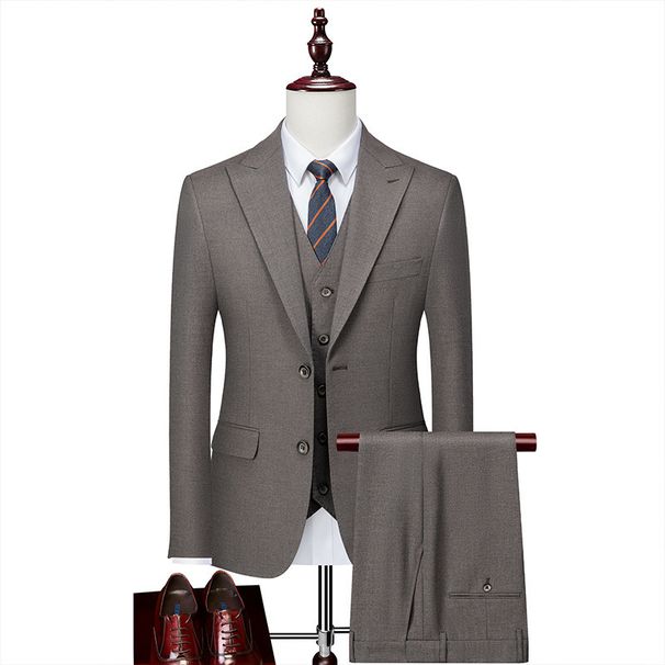 Men's Clothing Slim Studio Photo Wedding Boutique Suits Three Piece Suit_viptrois.com