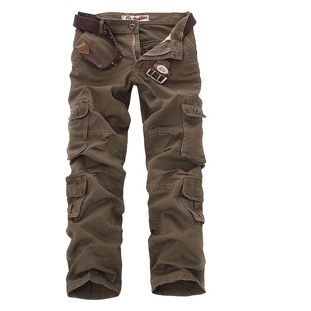 Men's Clothing Thick Overalls New Loose Trousers Washed Casual Large Size Overalls Multi Pocket Casual Multi Color_viptrois.com