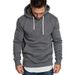 Men's Clothing Men's Classic Blank Hooded Sweatshirt Solid Color Autumn And Winter Fleece Pullover Youth Trend Loose Hoodie_viptrois.com