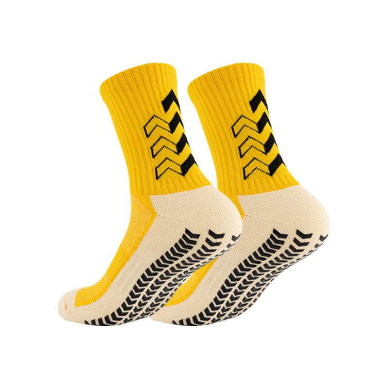 Men's Socks Non Junk Goods Non Slip Football Socks Men's Thick Towel Bottom Mid Tube Socks Wear Resistant Dotted Sports Socks Adult Training Socks_viptrois.com