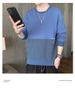 Spring And Autumn Sweater Men's Clothes Trend Loose Long Sleeve Shirt Versatile Bottom Autumn Men's Top_viptrois.com