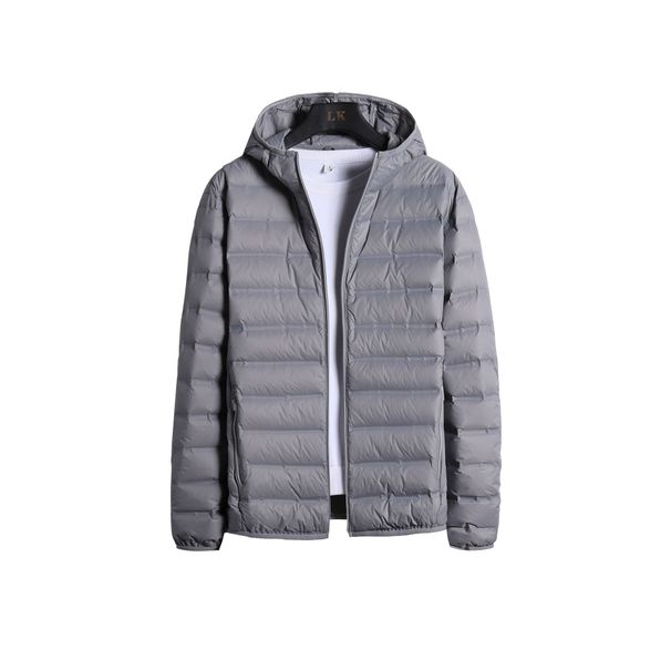 Men's Lightweight Down Jacket With Hood - 90% White Duck Down Fill, Waterproof & Windproof, Outdoor Short Coat For Hiking, Travel, And Daily Wear_viptrois.com