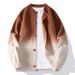 Unisex Gradient Knit Cardigan – Oversized Couple’s Sweater (Autumn Soft Yarn, Relaxed Fit, Trendy Color-Blend, Lightweight Layering Coat)_viptrois.com