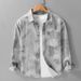 Autumn Men's Retro Long Sleeved Shirt Trend Casual Loose Fashion Youth Minimalist Men's Shirt_viptrois.com