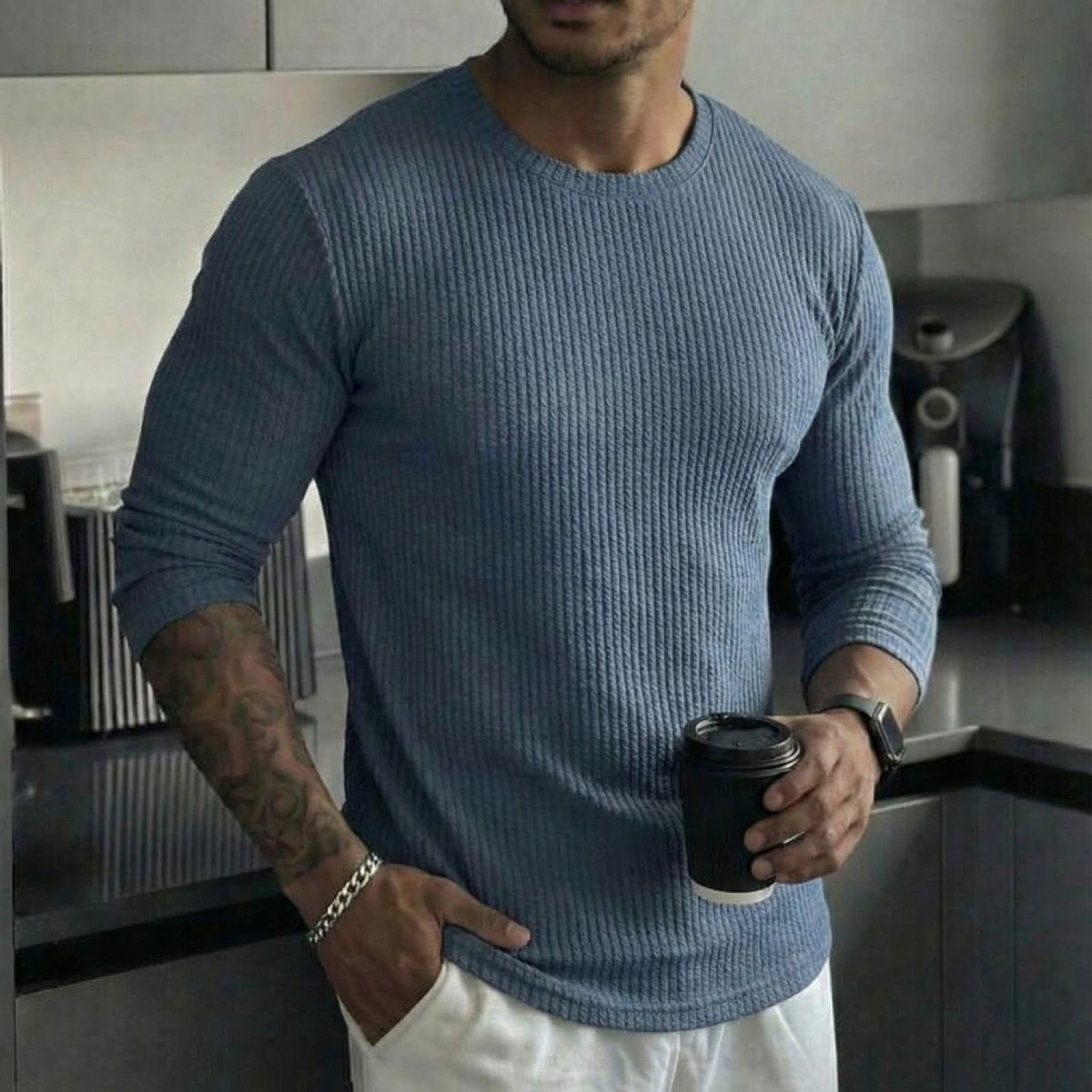 Men's Snake Print Long Sleeve Sweatshirt - Trendy Crewneck Pullover For Outdoor & Casual Wear (Gray/Black/Light Blue/Sky Blue/Dark Red/Yellow Green)_viptrois.com