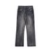 American High Street Men's Dirtyfit Distressed Splatter Paint Straight Leg Jeans Trendy Slightly Flared Slimming Floor Length Pants_viptrois.com