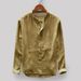 New Men's Best-selling Solid-color Cotton And Linen Long-sleeved Shirt For Men_viptrois.com